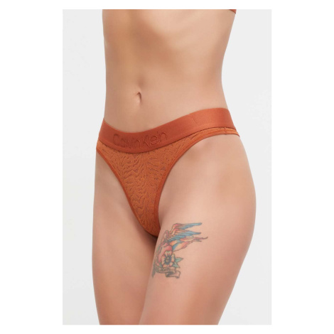 Tanga Calvin Klein Underwear oranžová barva