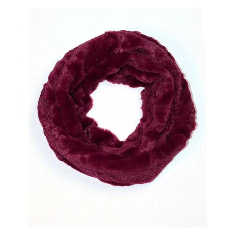 Caine tunelová kožešinová šála vínová Delphin