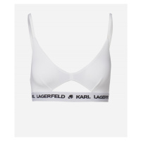 Spodní prádlo karl lagerfeld peephole logo bra bílá