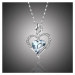 Éternelle Náhrdelník Swarovski Elements True Love světle modrý - srdíčko NH1070-11140206224801A 