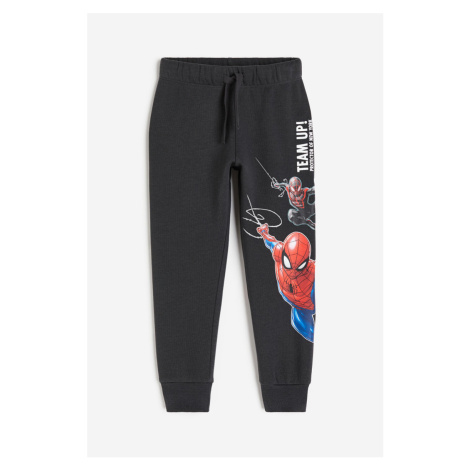 H & M - Kalhoty jogger's potiskem - šedá H&M