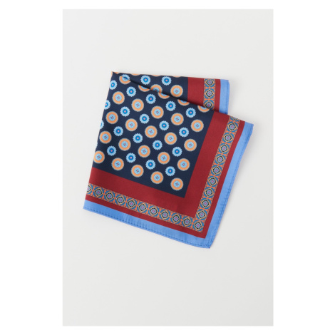 ALTINYILDIZ CLASSICS Men's Claret Red-Navy Blue Patterned Handkerchief AC&Co / Altınyıldız Classics