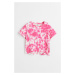 H & M - Top's vázačkou - růžová
