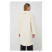 Vlněný kabát Marella béžová barva, přechodný, oversize