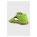Dětské semišové sandály Pom D'api zelená barva