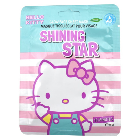 Hello Kitty Face Mask jednorázová platýnková maska na obličej Shining Star 25 ml