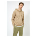 Koton Men's Ecru Pocket Detailed Sweatshirt