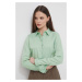 Košile Mos Mosh dámská, zelená barva, regular, s klasickým límcem