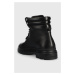 Kožené trapery Calvin Klein Combat Boot Pb Lth pánské, černá barva