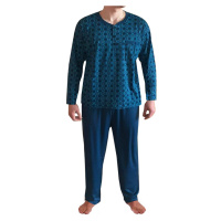 Olda maxi pánské pyžamo BNA273 tmavě modrá