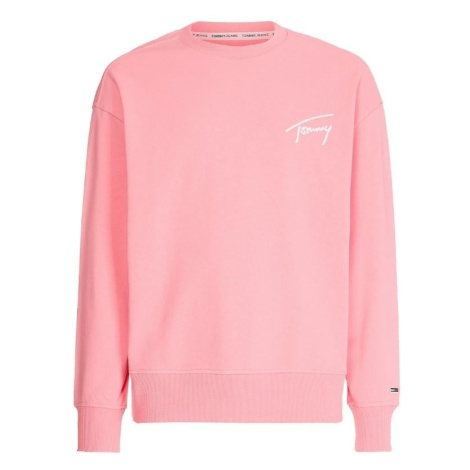 Tommy Jeans Sweatshirt - TJM TOMMY SIGNATURE CREW pink Tommy Hilfiger