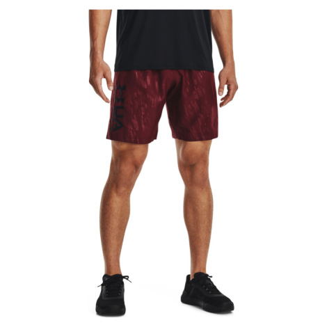 UNDER ARMOUR-UA Woven Emboss Shorts-RED-1361432-690 Červená