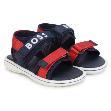 Dětské sandály BOSS tmavomodrá barva Hugo Boss