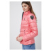 Péřová bunda Blauer dámská, růžová barva, přechodná