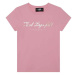 Dětské tričko Karl Lagerfeld růžová barva, s potiskem