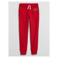 Červené klučičí tepláky GAP Logo pull-on joggers