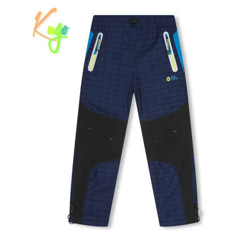 Chlapecké outdoorové kalhoty - KUGO G9651, modrá / signální zip Barva: Modrá
