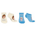 Frozen - licence Dívčí kotníkové ponožky - Frozen 52349427, smetanová / tyrkysová Barva: Mix bar