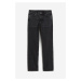 H & M - Straight Regular Jeans - černá