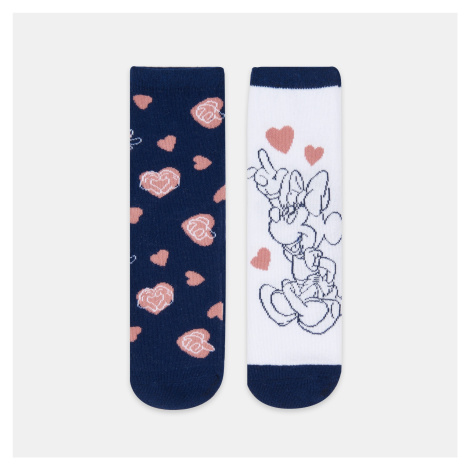 Sinsay - Sada 2 párů ponožek Minnie Mouse - Bílá