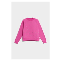 Mikina karl lagerfeld monogram rhinestone sweatshirt růžová