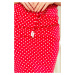 Dámské červené sportovní puntíkované šaty se zavazováním a kapsičkami model 7243926
