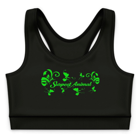 Dívčí funkční top ALIEN černá Bamboo Ultra - Zelená Suspect animal