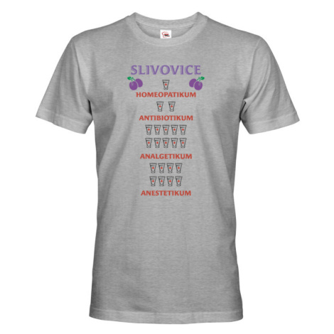 Vtipné pánské tričko s potiskem Slivovice - vtipné narozeninové tričko BezvaTriko