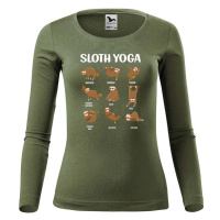 DOBRÝ TRIKO Dámské bavlněné triko Sloth yoga