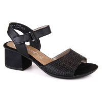 Kožené pohodlné sandály Rieker W RKR675 black