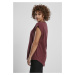 Dámské tričko bez rukávů // Urban classics Ladies Basic Shaped Tee cherry