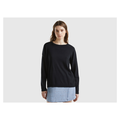 Benetton, Cotton Sweater With Round Neck United Colors of Benetton