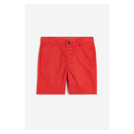 H & M - Bavlněné šortky chino - červená H&M