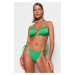 Trendyol Green Tunnel High Leg Bikini Bottoms