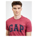 GAP V-BASIC LOGO T Pánské tričko, vínová, velikost