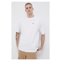 Bavlněné tričko Champion 216548 bílá barva, s aplikací, 216548-MS053