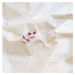 Klenoty Amber Stříbrné náušnice motýlci - růžová křídélka