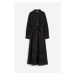H & M - Košilové šaty's madeirou - černá
