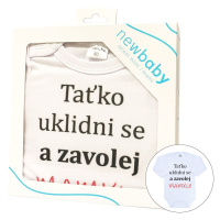 Body s potiskem New Baby a zavolej MAMKU! - dárkové balení