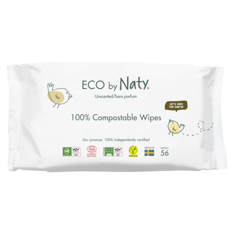 Eco by Naty Vlhčené ubrousky ECO by Naty bez vůně - pro citlivou pokožku 56 ks