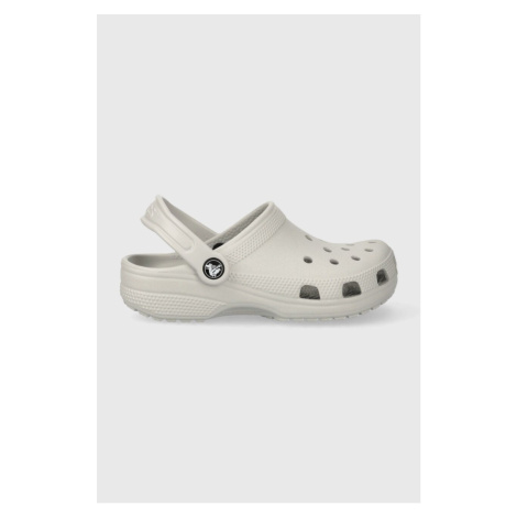 Dětské pantofle Crocs CLASSIC KIDS CLOG šedá barva