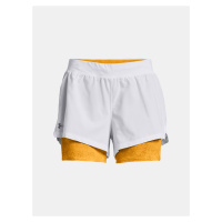 Žluto-bílé dámské kraťasy Under Armour UA Iso-Chill Run 2N1 Short