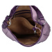 Dámská koženková kabelka s kapsou na přední straně Anna, fialová