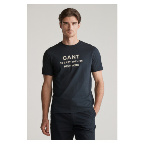 TRIČKO GANT GRAPHIC PRINTED TSHIRT BLACK