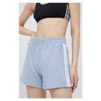 Bavlněné šortky Calvin Klein Jeans dámské, s aplikací, high waist