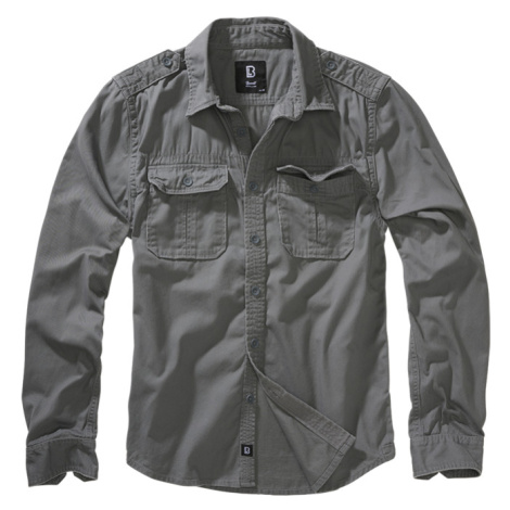 Brandit Košile Vintage Shirt Longsleeve 1/1 charcoal grey