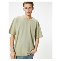 Koton Oversize T-Shirt Washed Crew Neck Short Sleeve