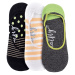 Meatfly ponožky Low socks - Triple pack H/ Anthracite | Mnohobarevná