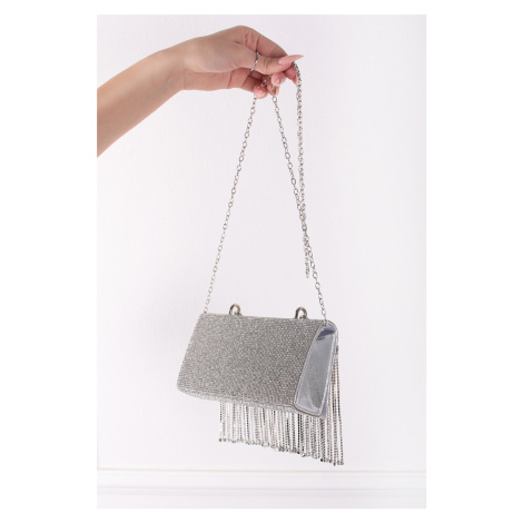 Stříbrná společenská kabelka s kamínky Dorothea Paris Style