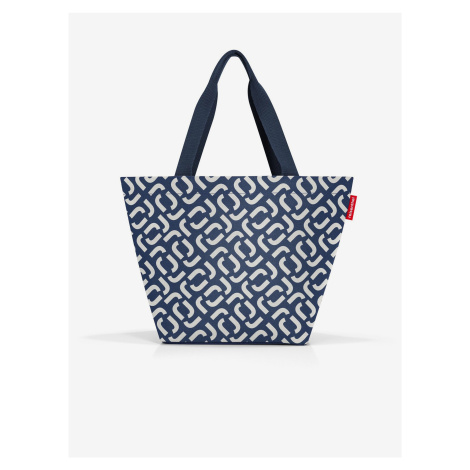 Tmavě modrá dámská vzorovaná kabelka Reisenthel Shopper M